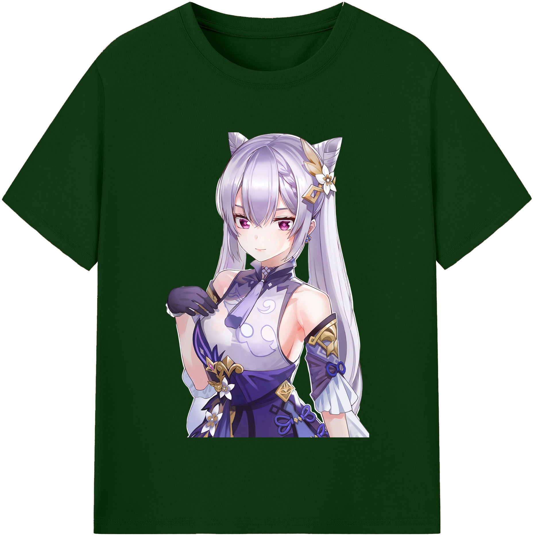 げんし神 刻晴 こくせい genshin Kokusei 綿100％半袖Tシャツ（フロントプリント）